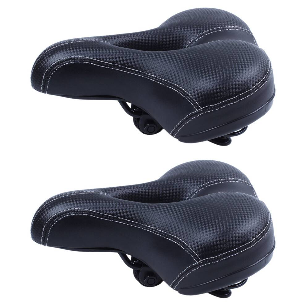 2X Bicycle Cycling Bum Saddle Road MTB Bike Wide Soft Pad Comfort Cushion