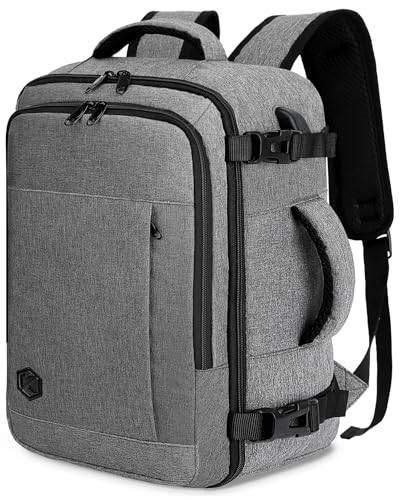 VANKEV 40x20x25 für Ryanair Handgepäck Laptop Rucksack Reiserucksack | 20L Handgepäck, Leichte Freizeitrucksack, Tasche Rucksack 14 Zoll Laptop Backpack für Herren und Damen, hellgrau