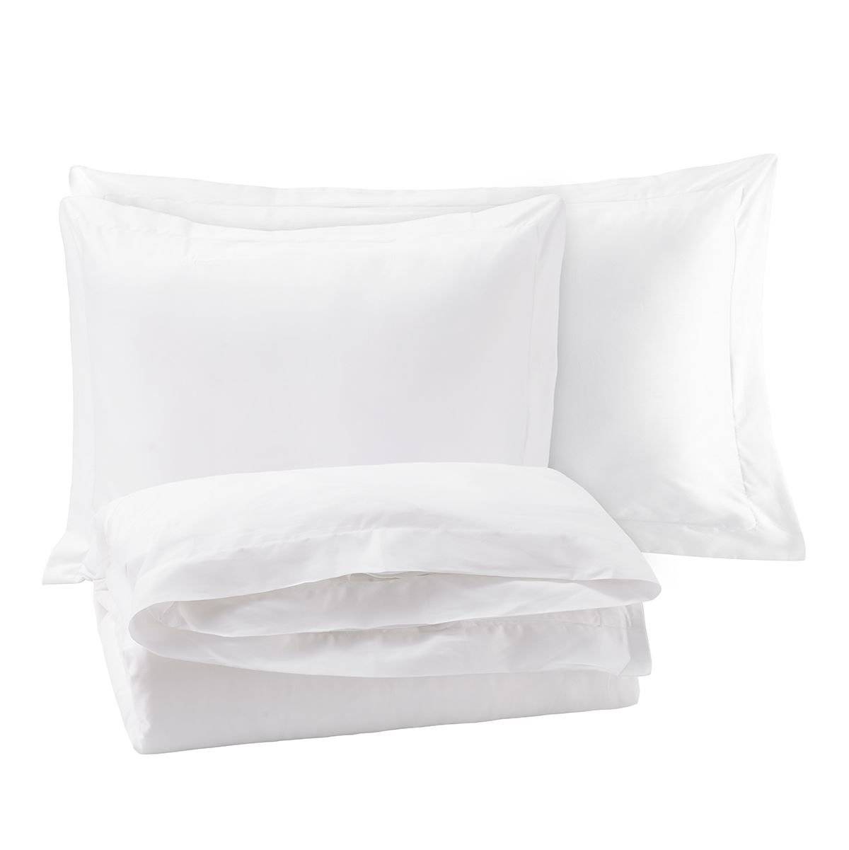Påslakanset Eko Fairtrade 600 tc Egyptisk Bomullssatin Ella - Påslakan King Size 240x220 cm + 2 Örngott 50x60 cm med vinge