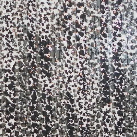 Sort, hvid m. palietter - Chiffon, polyester - Info mangler