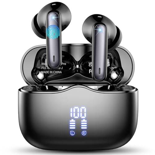 Bluetooth Kopfhörer, Kopfhörer Kabellos Bluetooth 5.4 In Ear Kopfhörer mit 4 ENC Noise Cancelling Mic, Kabellose Kopfhörer Tiefer Bass Wireless Earbuds 40Std, IP7 Wasserdicht Ohrhörer LED Anzeige