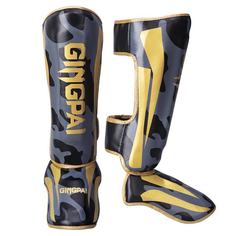 Kickboxing Shin Guard Pads Muay Thai Martial Arts Leg Protector Taekwondo Ankle Guards for Training S 110-130CM