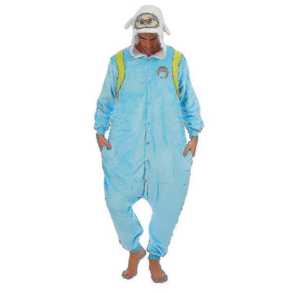 (L for 170-180cm, Finn the Human) Halloween Unisex Onesiee Fancy Dress Costume Hoodies Pajamas Sleep Wear-9