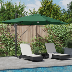 vidaXL Grön Cantilever-parasol Grön Polyester, Metall Stor