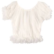 DOLLY by Le Petit Tom Frilly Princess Top Off-White 1-3 Y  Hvid  1-3 år  kvinde
