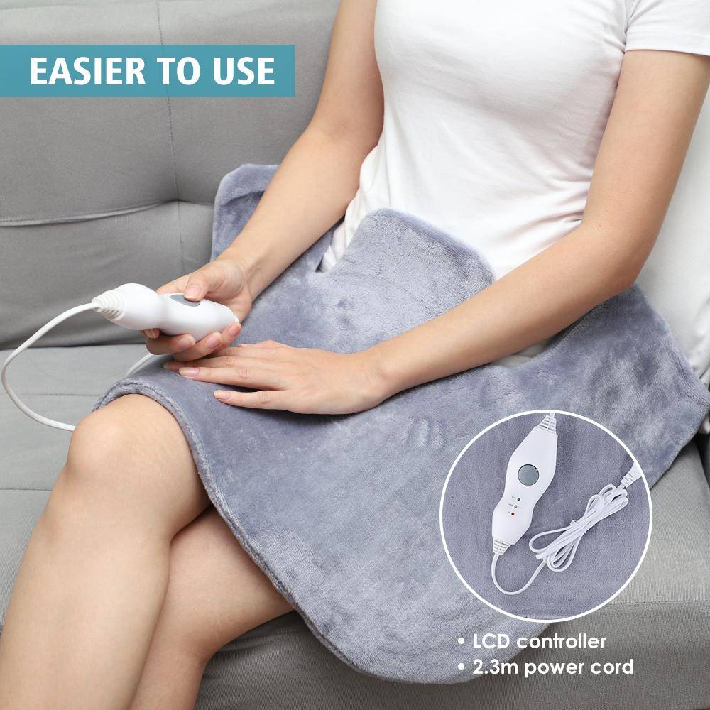 57*43cm Electric Heating Pad Shoulder Neck Adjustable Temperature Waistcoat Shawl Relieve Pain Therapy Abdomen Winter Warmer EU Plug