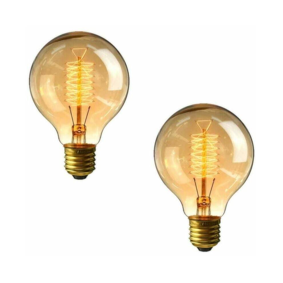 Dekorativ belysning Edison pære, E26-fatning gylden ravfarvet, kraftigt varmt lys i vintage-stil, bred anvendelse, spænding 220-240V, lang levetid