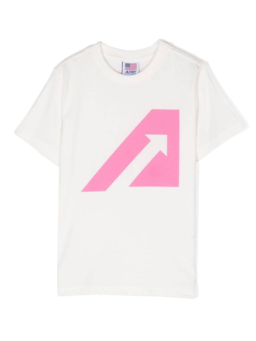 Autry Kids - t-shirt med logotyp - barn - bomull - 8 år - Vit