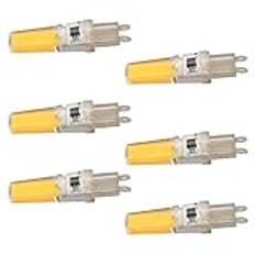 G9 Led-lampa Dimbar, 6 St 9W Led G9-lampor G9-lampbyte med 360 Graders Ljusvinkel för Vägglampor, Bordslampor, Taklampor, Skåplampor (Varmt ljus)