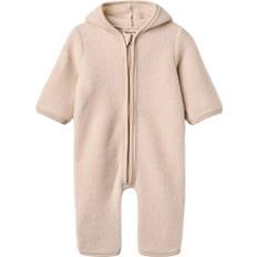 Wheat Uld Fleece Heldragt Ata Str 86/18m Uld - Pale Lilac Heldragter hos Magasin