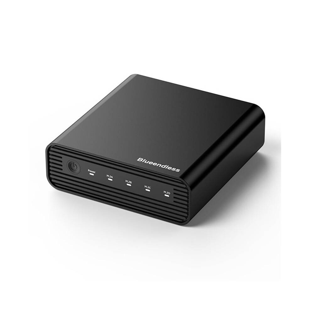 Blueendless 4 Bay M.2 NVMe SSD Enclosure 40Gbps USB4 External Hard Drive Case 32TB Aluminum SSD Dock for Windows EU PLUG