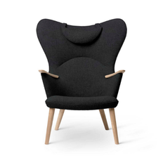Hans J. Wegner CH78 Mama Bear lænestol - Stof - Eg sæbe