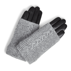 MARKBERG HELLY GLOVE, CABLE KNIT - BLACK W. GREY / 8