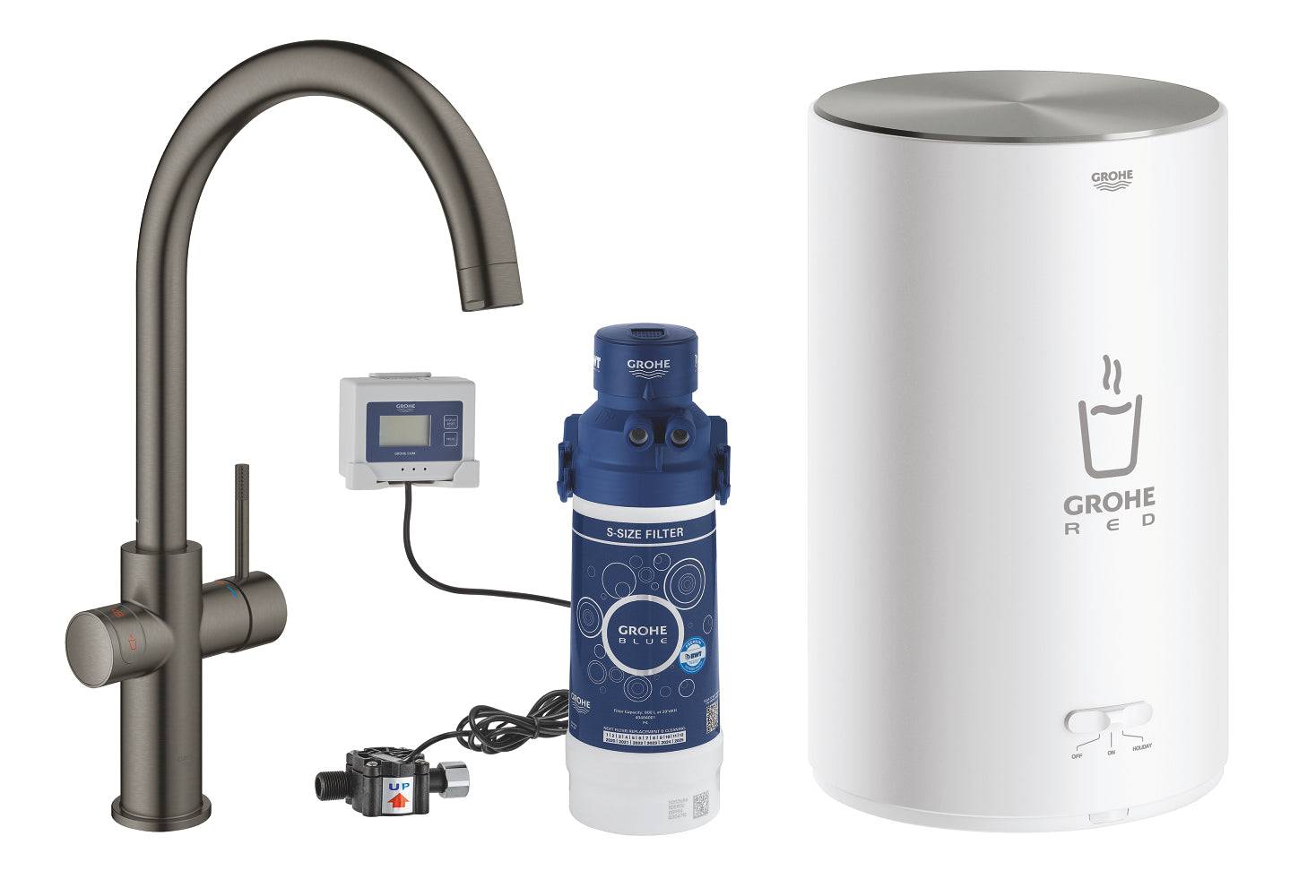 GROHE Red II Duo køkkenarmatur 4 l kogende vand Hard Graphite