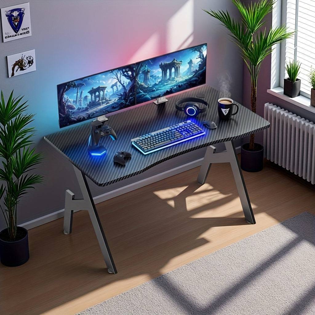 Office Tables Computer Workstations, A Shaped Computer Gaming Table, Office Desks Workstations - Black / 100D x 50W x 74H cm