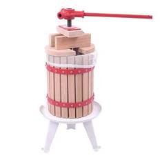LILIIN 6 L/12 L/18 L/30 L fruktpress, juicepress, äppeljuicepress, bärpress, manuell vinpress, skruvpress inklusive pressnät, för färskpressad fruktbu - 6L