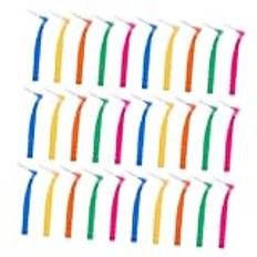 FRCOLOR 1 Set Interdental Borste Tandtrådsborste För Tänder Färgad Tandborste Multifunktion Tandborste Interdental Tandborste Resa Tandborste Borste Tandborste Bärbar Tandborste 30 st