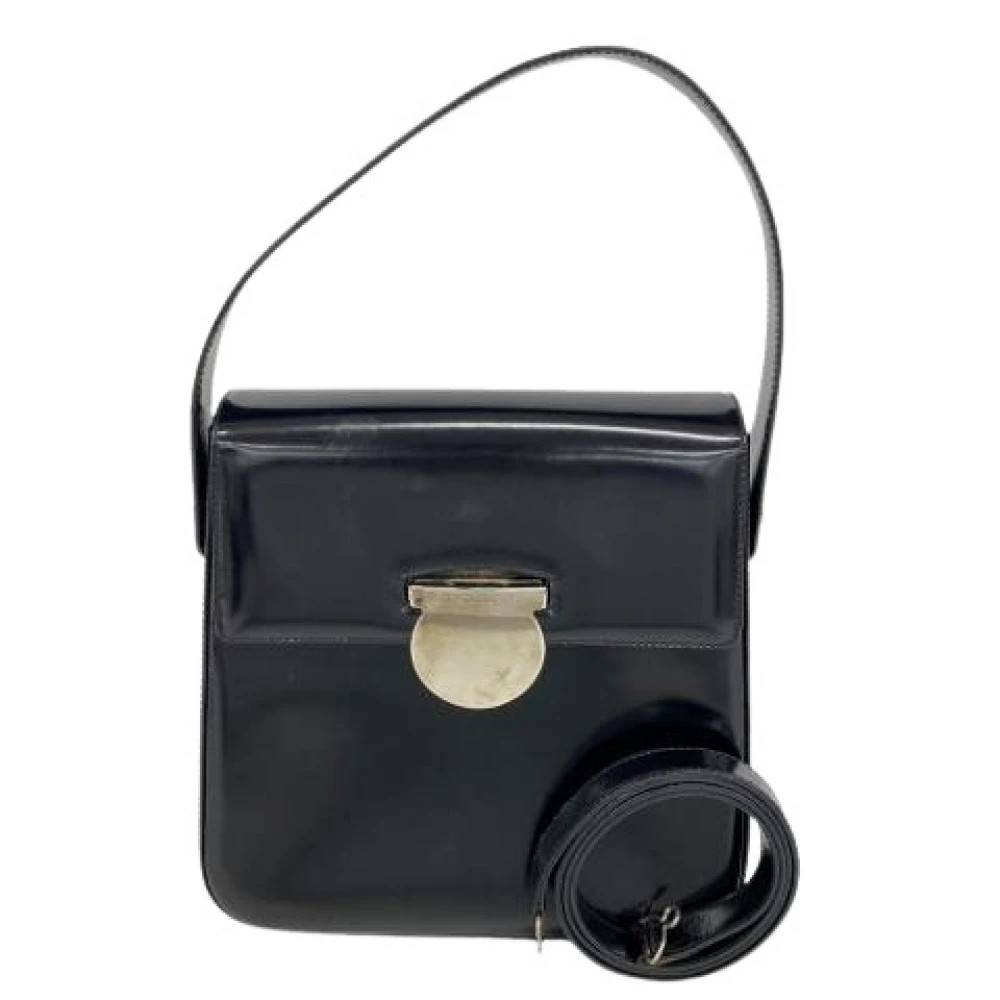 Salvatore Ferragamo Pre-owned Pre-owned Cross Body Bag - Vintage - Dame - Sort - ONE SIZE - Læder