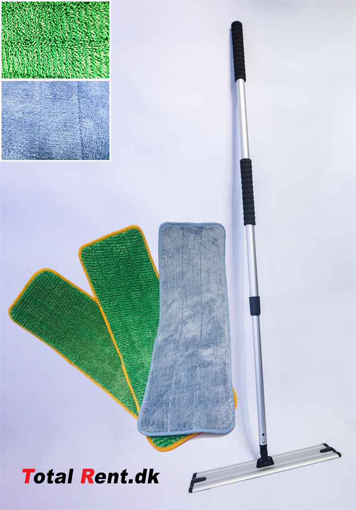 Komplet moppesæt med 3 microfibermopper - 60 cm