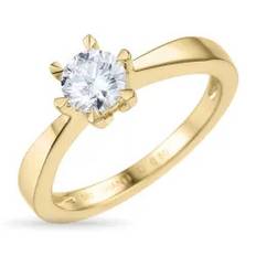 0,50 ct lab grown diamant ring i 14 karat guld 0,50 ct