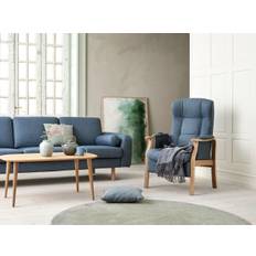 Sorø Otium lænestol (Standard lænestol, inkl. skammel, Large, Wooly stof, Birk stel)