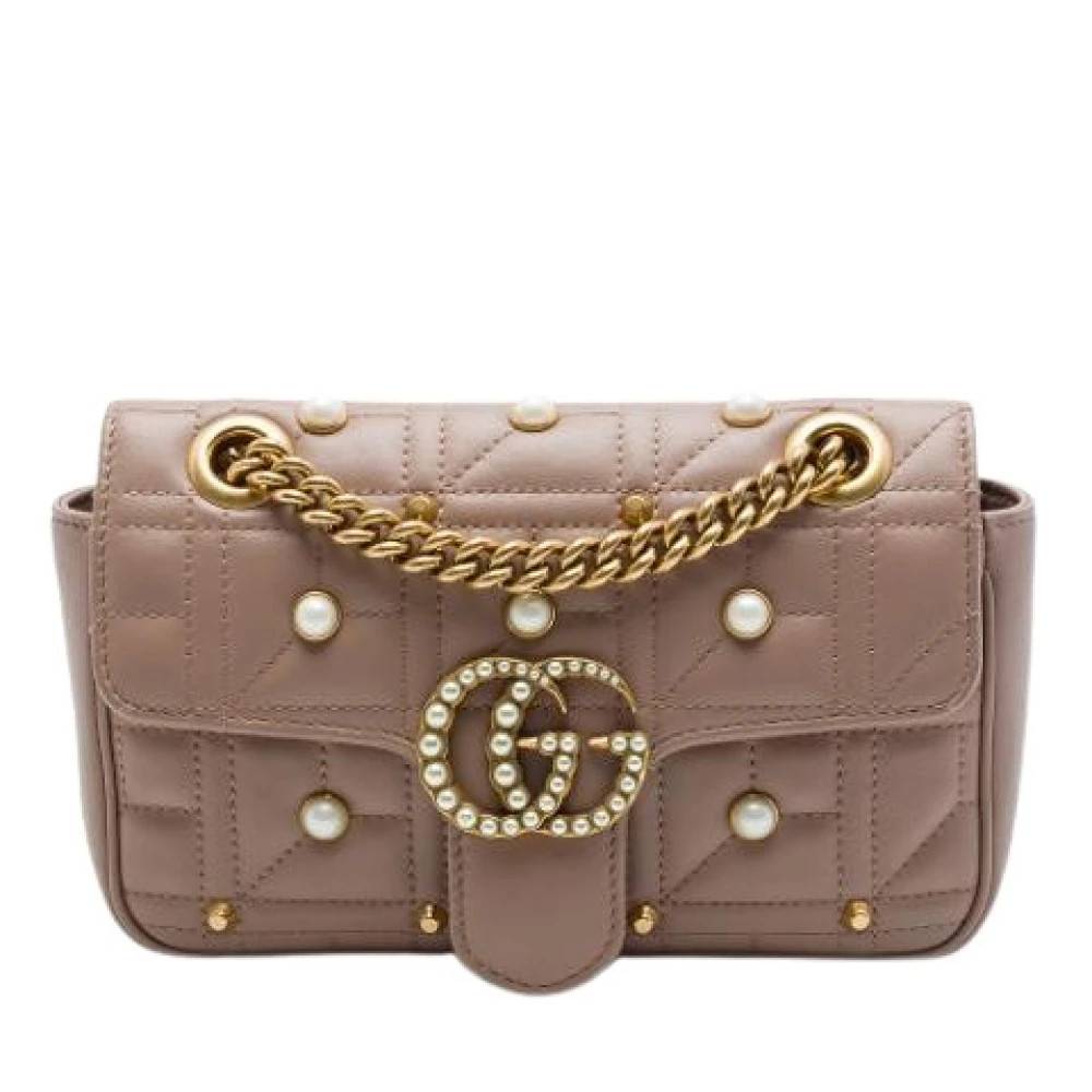 Gucci Vintage Pre-owned Laeder gucci-tasker - Vintage - Dame - Brun - ONE SIZE -