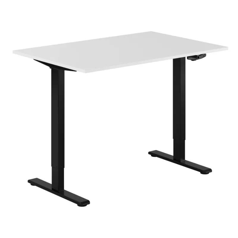 Up & Down Eco skrivbord höj/sänkbart vev - flera storlekar/färgval (140x70 cm, Svart, Vit)