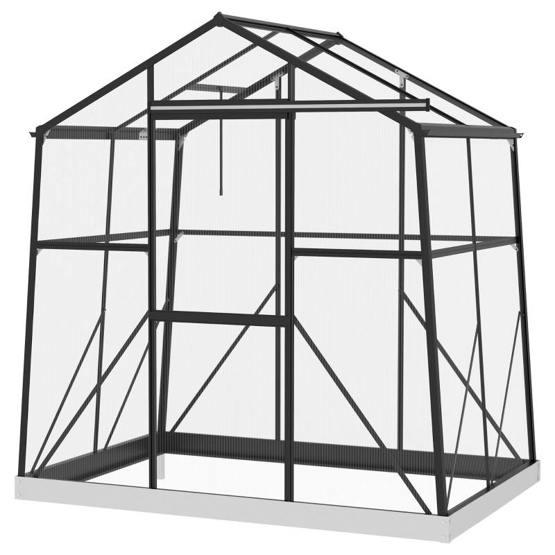 Växthus polykarbonatpaneler 192x131x203 cm