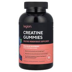Legion Athletics  Creatine Gummies  Sour Blue Raspberry  150 Gummies
