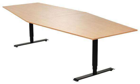 Konferencebord Grande, 2800x1200 mm, bøg/sort