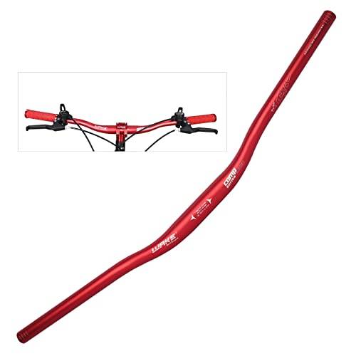 WAKE Cykelstyre 31,8 mm, aluminiumlegering, MTB-styre riser-bar för mountainbike, 720 mm, röd