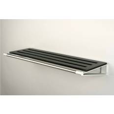 KNAX hattehylde (Knax 10 Længde: 99 cm, Sortbejdset eg, Aluminium)