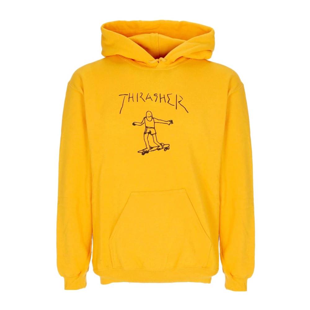 Thrasher, Sweatshirts , Herre, Gul, S, Uld, Guld Herre Hoodie med Snørehætte