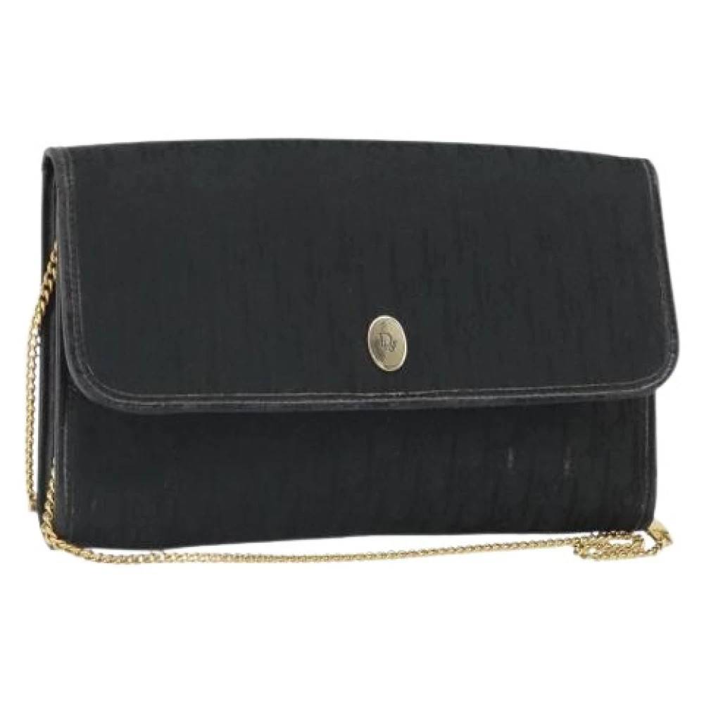 Dior Vintage Pre-owned Vintage Trotter Canvas Skuldertaske - Vintage - Dame - Sort - ONE SIZE - Uld