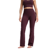 Soc W Flared Tights Träningskläder Dk Plum - XL