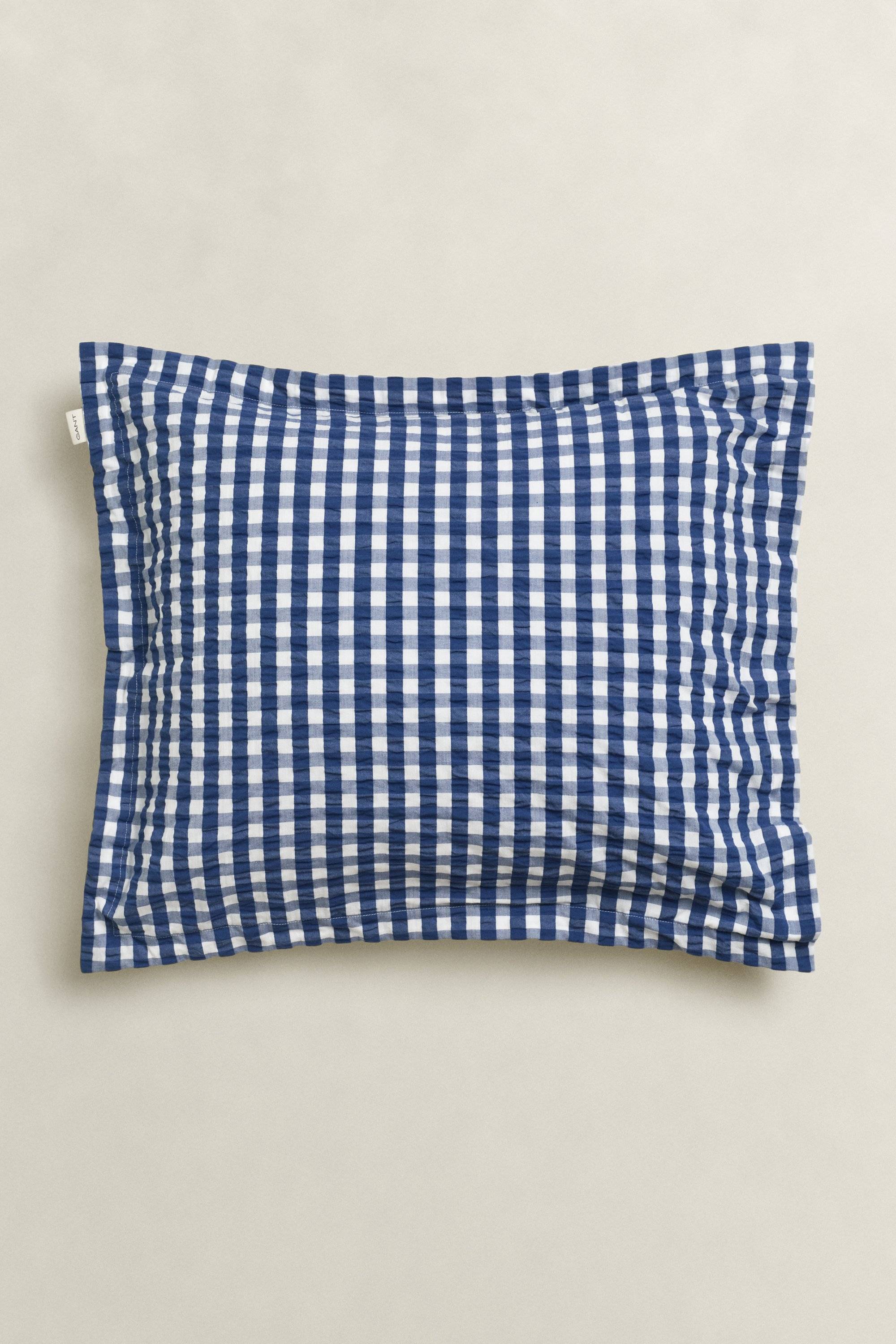 GANT Heminredning Rutigt örngott i bäckebölja (70x100) VINTAGE Blå