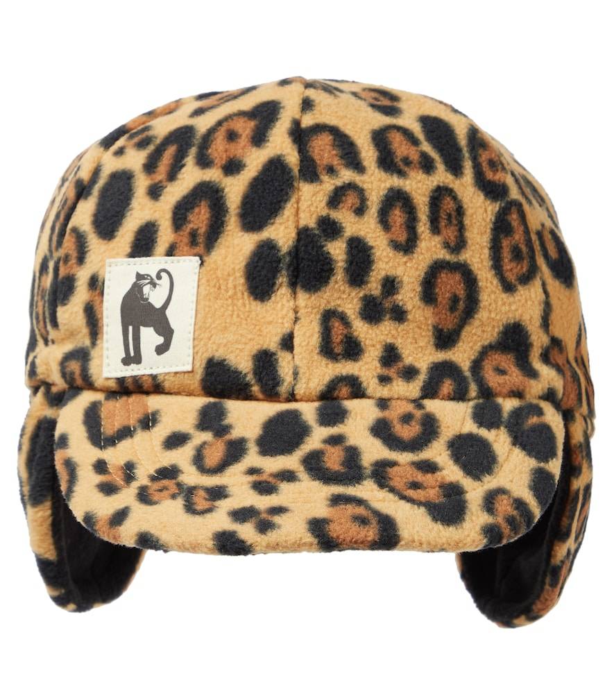 Mini Rodini Leopard-print fleece hat