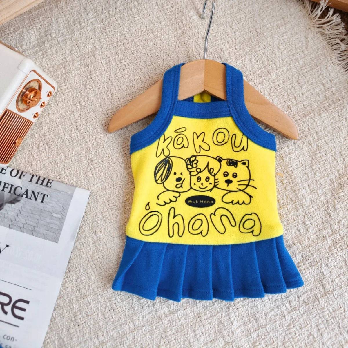 Cartoon Print Slip Dress for Small Dogs & Cats - Dress / S (S)