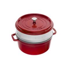 ZWILLING STAUB LA COCOTTE, Gryde bradepande, Rund, Støbejern, Keramisk, Gas, Halogen, Induktion, Forseglet plade, Cherry (fruit), Emalje