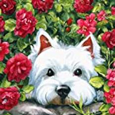 VAIIEYO 5D DIY Diamond Painting Hund, Diamantmålning Kit Djur, Strass Broderi Korsstygn Kit Tillbehör Konst Hantverk Kanvas Väggdekor Klistermärken Heminredning 30 x 40 cm-108