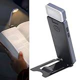 Läslampa, Boklampa för Läsning i Sängen, Uppladdningsbar Boklampa, Clip on LED Bokmärkeslampa, med 3 Färger, Steglös Ljusreglering, för Nattläsande Bokälskare Barn
