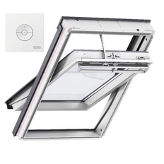 Velux Integra Vippevindue 78x140 cm Hvidmalet træ - Elektrisk - Velux