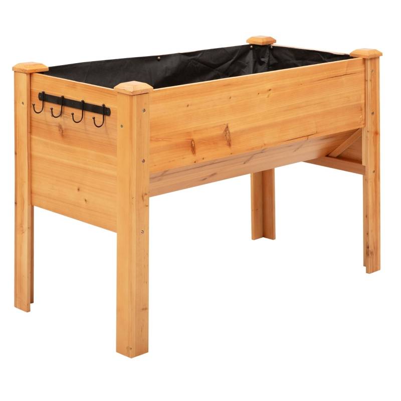 Planteringslåda med dräneringshål 124x60x81 cm
