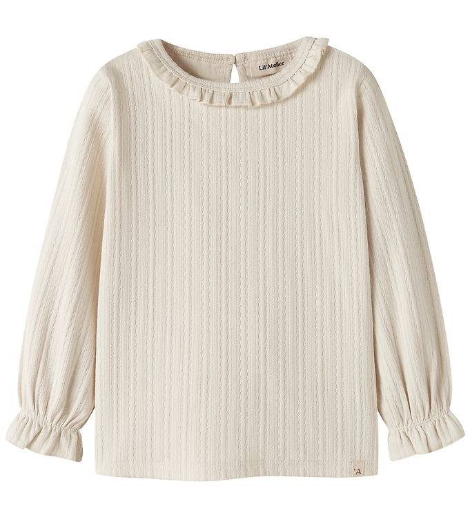 Lil Atelier Bluse - Slim - MnfOnela - Turtledove - Lil Atelier - 6 år (116) - Bluse