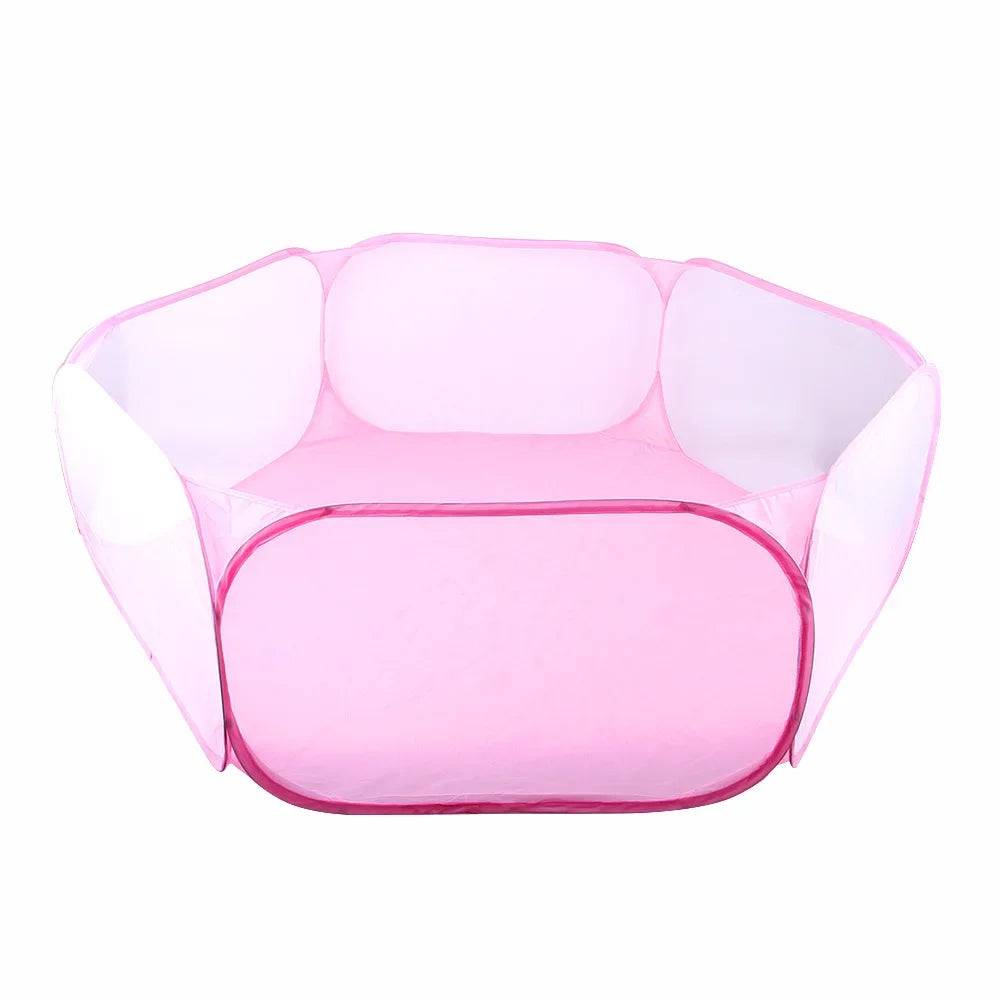 Foldable Hexagon Pet Playpen - Pink