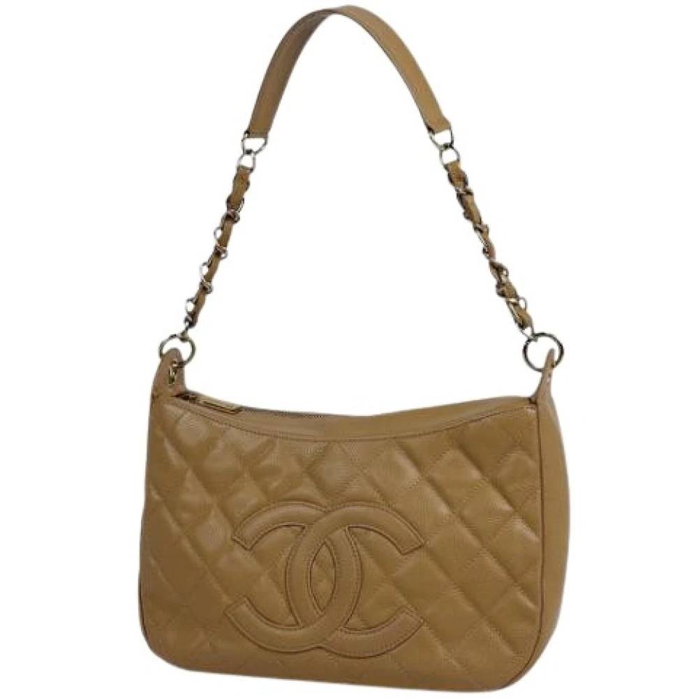 Chanel Vintage Pre-owned Laeder chanel-tasker - Vintage - Dame - Beige - ONE SIZE -