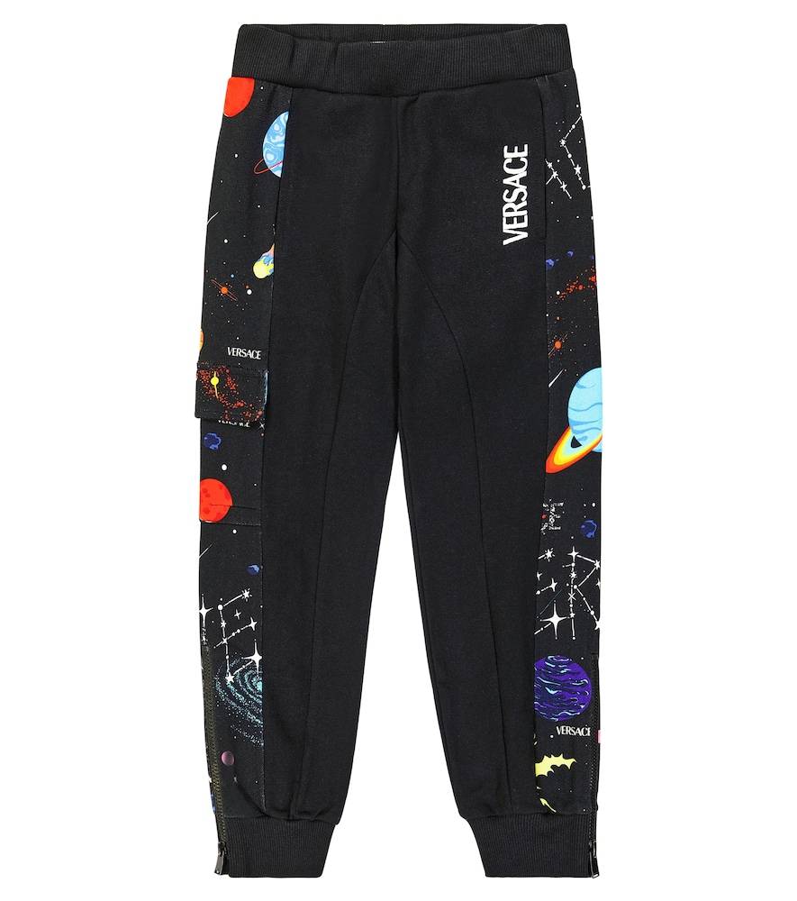 Versace Kids Pantalones deportivos de algodón - negro - Y 14