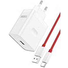 ACOCOBUY 100W SUPERVOOC laddare och 8A USB C-kabel 1 m för OnePlus 12/12R/11, USB C snabbladdare för OnePlus Nord 4 3 2 CE 4 3 Lite 10T 10 9 8 för Oppo Find X5 Lite Reno 12 11 F