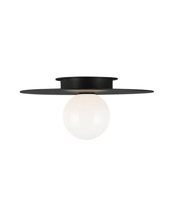 Nodes Medium Flush Mount Midnight Black
