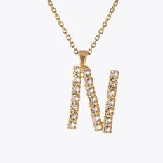 Caroline Svedbom Letter N Halsband / Crystal (Guld) - 50cm
